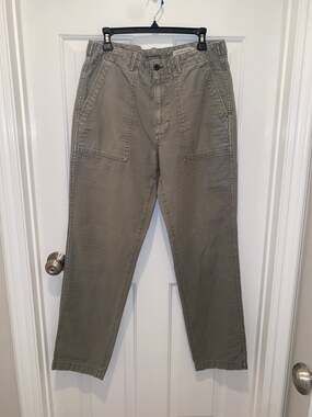 Outerknown Organic Cotton Utility Workwear Pants Cargo Green size 33 men